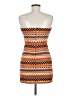 TCEC Chevron-herringbone Orange Cocktail Dress Size M - photo 2