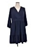 Torrid Solid Blue Casual Dress Size 1X Plus (1) - photo 1
