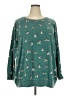 Torrid Print Teal Pullover Sweater Size 3X Plus (3) - photo 1