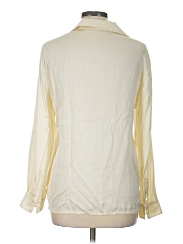 Calvin Klein Collection Long Sleeve Silk Top (view 2)