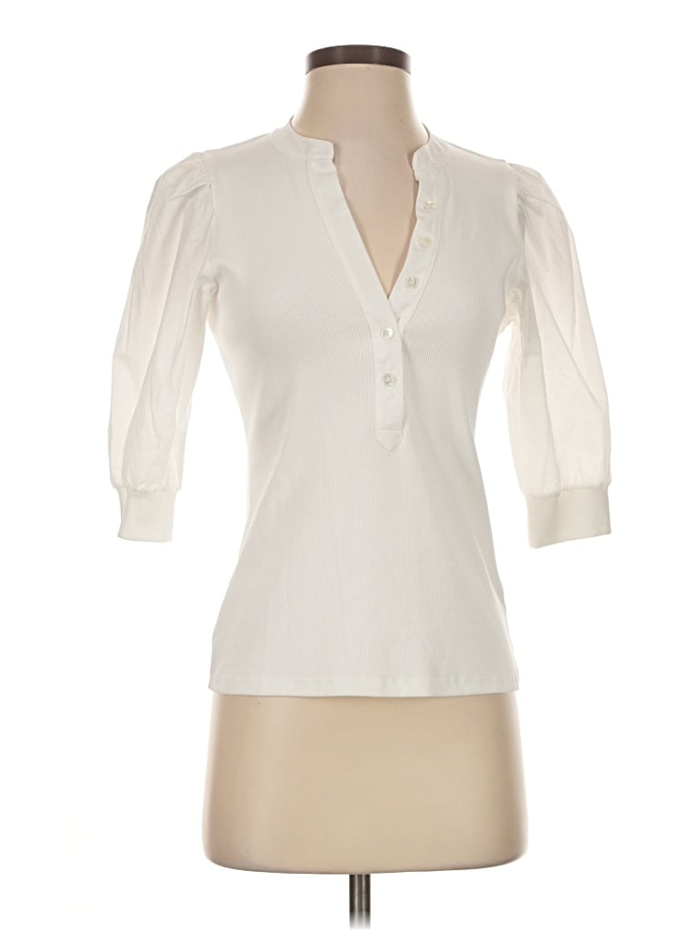 Pre-owned Veronica Beard 3/4 Sleeve Blouse In Ivory