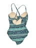 Kona Sol 100% Polyester Paisley Blue One Piece Swimsuit Size S - photo 2