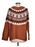 Aerie Chevron-herringbone Brown Pullover Sweater Size L - photo 2