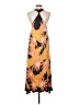 Gap 100% Viscose Graphic Orange Casual Dress Size S - photo 2