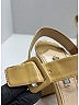 Prada 100% Patent Leather Ivory Tan Sandals Size EU 39 - photo 5