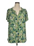 Lane Bryant Green Short Sleeve Blouse Size 14 - 16 Plus - photo 1