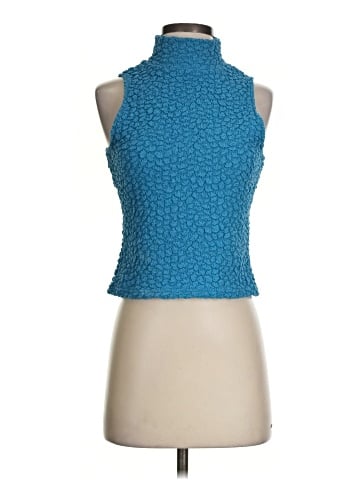 Blue Tassel Sleeveless Blouse (view 1)