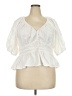 Old Navy 100% Cotton Ivory Short Sleeve Blouse Size XXL Petite - photo 1