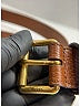 Gucci 100% Leather Brown Blue Leather Belt Size Lg/XL(120cm/48") - photo 5