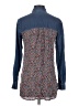 Anthropologie Blue Long Sleeve Button-Down Shirt Size 4 - photo 2
