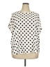 Maurices 100% Polyester Polka Dots Ivory Short Sleeve Blouse Size 2X - photo 1