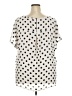 Maurices 100% Polyester Polka Dots Ivory Short Sleeve Blouse Size 2X - photo 2