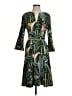 Ann Taylor 100% Polyester Print Green Cocktail Dress Size 4 - photo 1