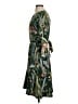 Ann Taylor 100% Polyester Print Green Cocktail Dress Size 4 - photo 5