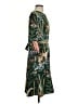 Ann Taylor 100% Polyester Print Green Cocktail Dress Size 4 - photo 4