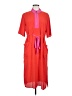 Topshop 100% Polyester Orange Casual Dress Size 6 Petite - photo 1