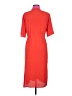 Topshop 100% Polyester Orange Casual Dress Size 6 Petite - photo 2