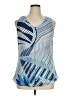 Nic + Zoe 100% Polyester Blue Sleeveless Blouse Size XL - photo 1