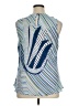 Nic + Zoe 100% Polyester Blue Sleeveless Blouse Size XL - photo 2