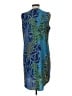 Renee C. Print Blue Casual Dress Size L - photo 2