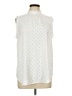 Ann Taylor 100% Polyester Polka Dots Ivory Sleeveless Blouse Size L - photo 1