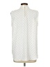 Ann Taylor 100% Polyester Polka Dots Ivory Sleeveless Blouse Size L - photo 2
