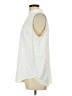 Ann Taylor 100% Polyester Polka Dots Ivory Sleeveless Blouse Size L - photo 5