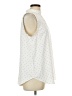 Ann Taylor 100% Polyester Polka Dots Ivory Sleeveless Blouse Size L - photo 4