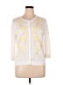 Talbots 100% Cotton Floral White Cardigan Size XL Petite - photo 1