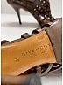 Givenchy 100% Leather Gray Brown Heels Size EU 40 - photo 6