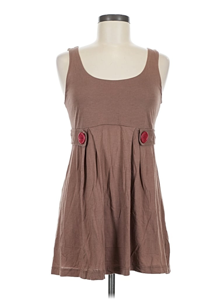 Pre-owned Lux Sleeveless Top Brown Sweetheart Neckline Tops