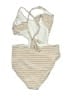 Unbranded Stripes Ivory One Piece Swimsuit Size L (estimated) - photo 2