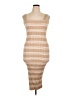 Unbranded Stripes Tan Casual Dress Size XL - photo 1