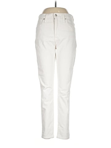 Madewell Curvy High-Rise Skinny Jeans in Pure White (view 1)