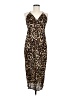 Endless Summer Animal Print Brown Cocktail Dress Size M - photo 1