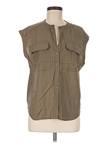 Banana Republic Factory Store Sleeveless Button-Down Shirt (view 1)