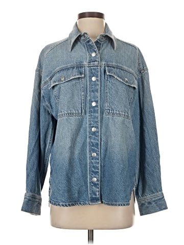 Madewell Denim Boxy Shirt-Jacket in Maspeth Wash (view 1)