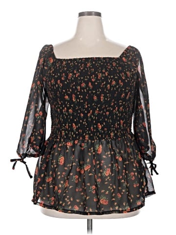 Simply Be 3/4 Sleeve Blouse (view 1)