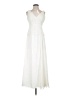 David's Bridal 100% Polyester Solid Ivory Cocktail Dress Size 4 - photo 1