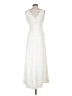 David's Bridal 100% Polyester Solid Ivory Cocktail Dress Size 4 - photo 2