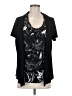 Perseption Concept Black Short Sleeve Blouse One size - photo 1
