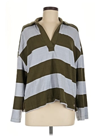 Madewell Rugby Polo Tee in Stripe (view 1)