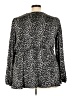 Torrid Animal Print Black Long Sleeve Blouse Size 3X Plus (3) - photo 2
