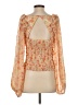 Free People 100% Polyester Orange Long Sleeve Blouse Size S - photo 2
