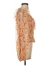 Free People 100% Polyester Orange Long Sleeve Blouse Size S - photo 4
