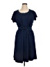Lands' End Solid Blue Casual Dress Size 1X - photo 1