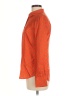 J.Crew Collection 100% Silk Polka Dots Orange Long Sleeve Silk Top Size 2 - photo 5
