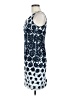 Ann Taylor 100% Polyester Graphic Blue Cocktail Dress Size 6 - photo 5