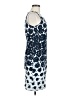 Ann Taylor 100% Polyester Graphic Blue Cocktail Dress Size 6 - photo 4