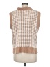 Unbranded Houndstooth Tan Sweater Vest Size M - photo 2
